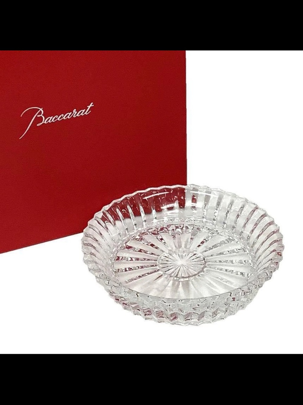 Baccarat Mille Nuits Small Tray Dish W/ Box From Japan